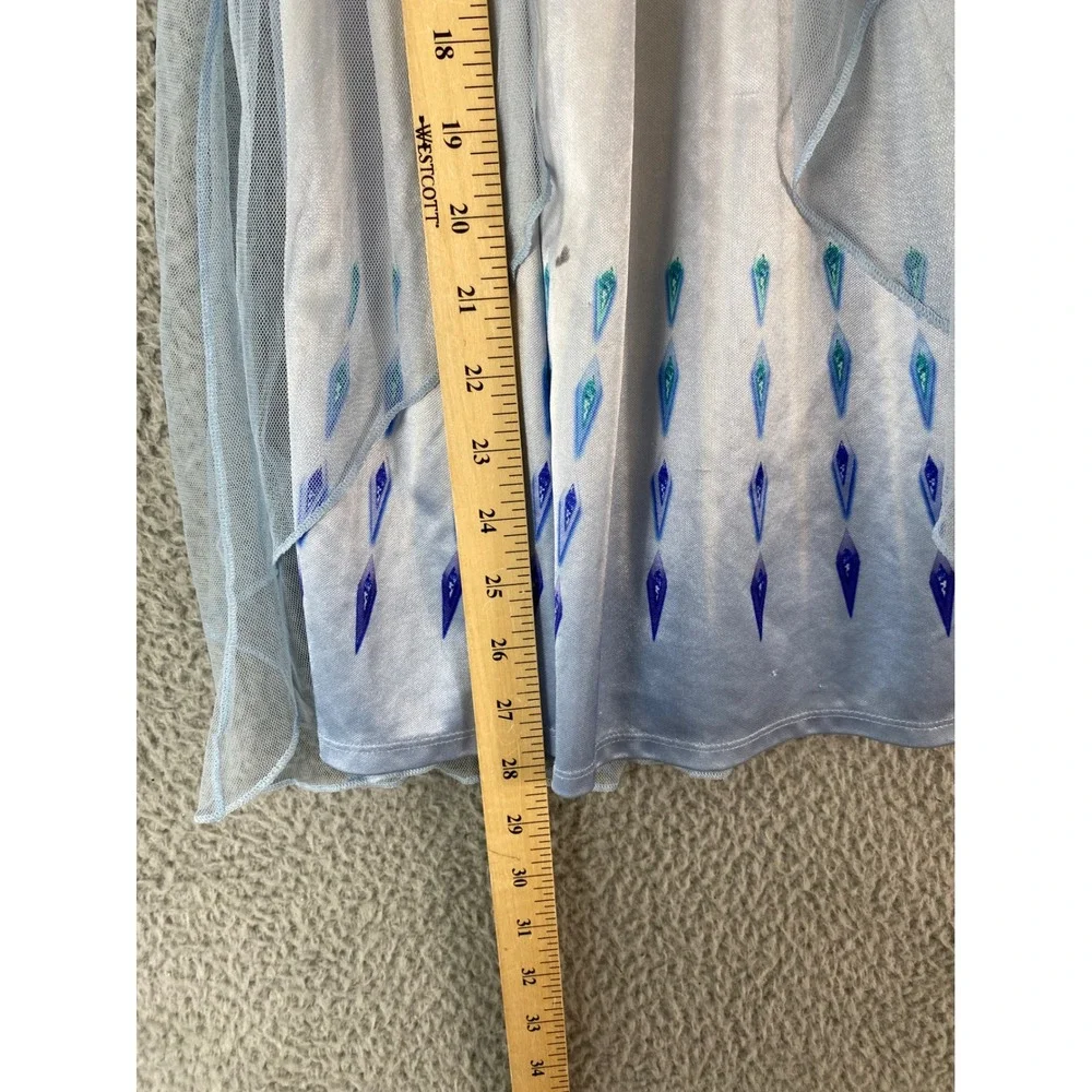 Disney Frozen Elsa‎ Nightgown Toddler Girls 5T Blue Excellent Mesh Overlay Dress